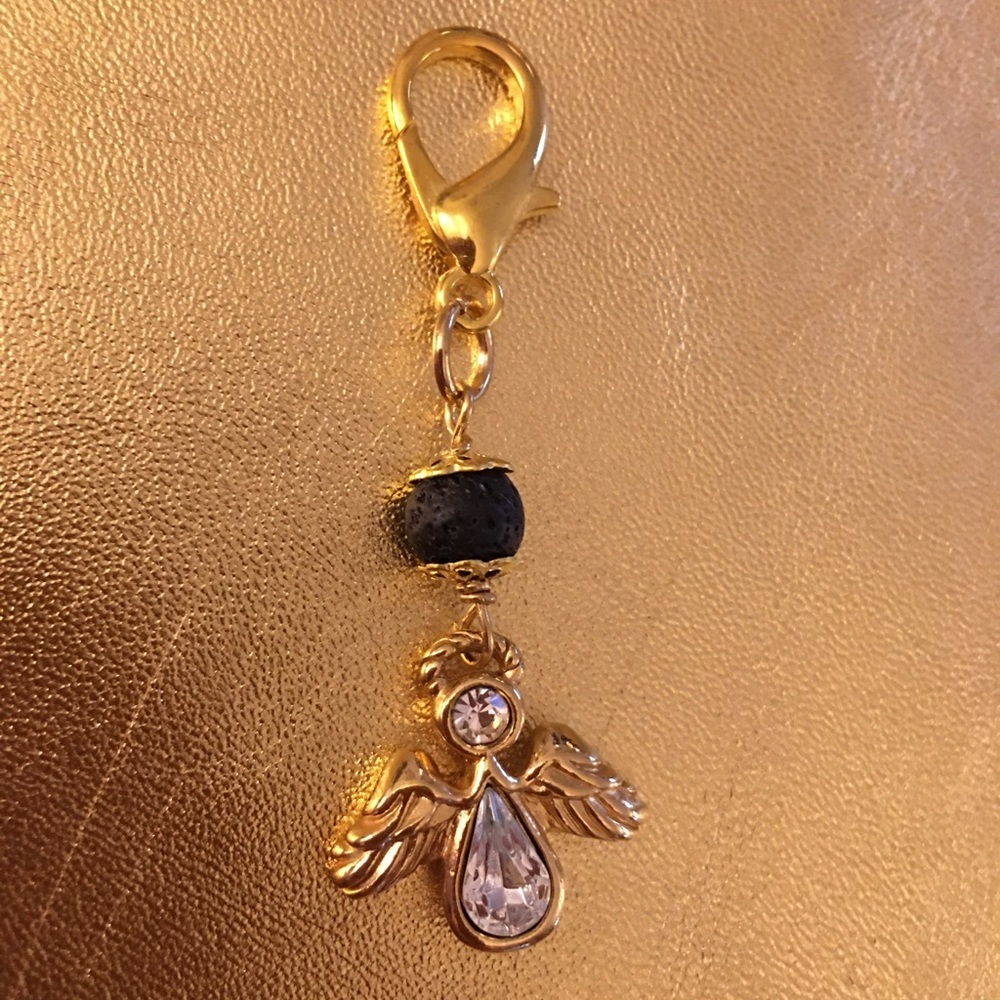 Angel Clip-On in Gold with Crystals